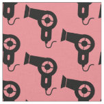 Hairdresser Hair Dryer Pattern Fabric