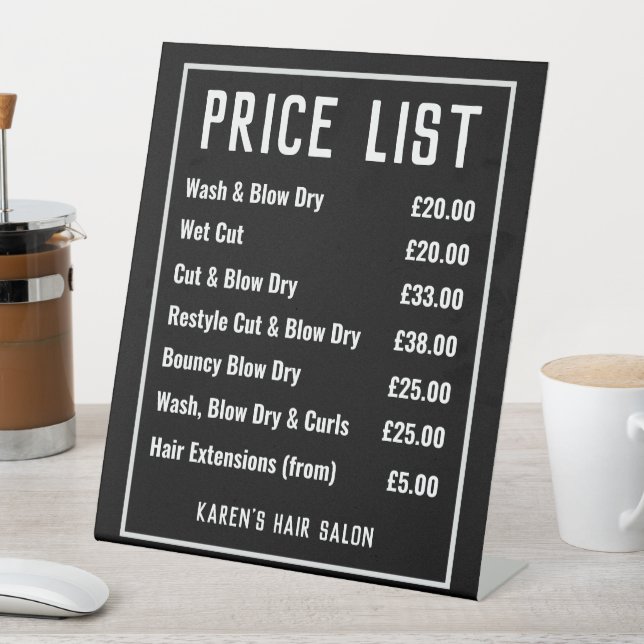 Menu Blow Dry Bar Price List 2+ Thousand Beauty Price List Royalty