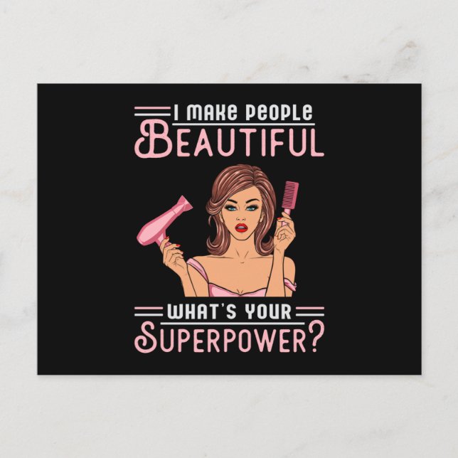 Hairdresser Hair Stylist Barber Scissors Hair Gift Postcard (Front)