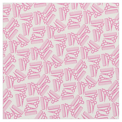 Hairdresser Hair Stylist Scissors Pink Fabric