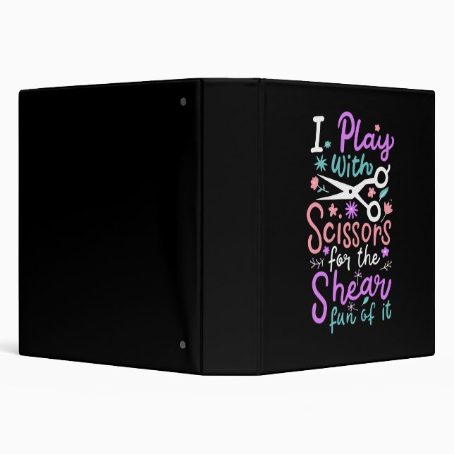 Hairdresser Hairstylist Gift 3 Ring Binder (Background)