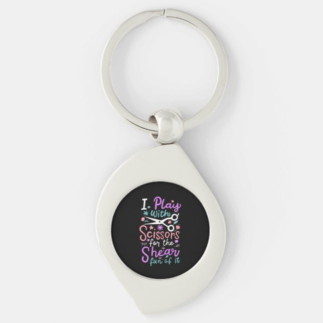 Hairdresser Hairstylist Gift Keychain (Front)