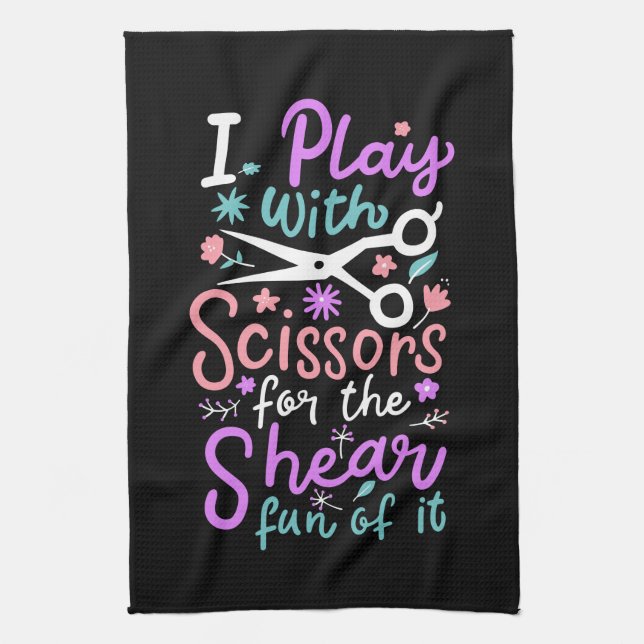 Hairdresser Hairstylist Gift Kitchen Towel (Vertical)