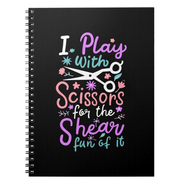 Hairdresser Hairstylist Gift Notebook (Front)