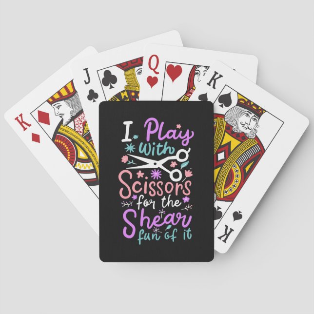 Hairdresser Hairstylist Gift Poker Cards (Back)