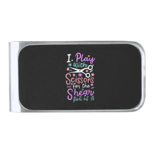 Hairdresser Hairstylist Gift Silver Finish Money Clip