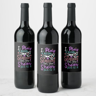 Hairdresser Hairstylist Gift Wine Label