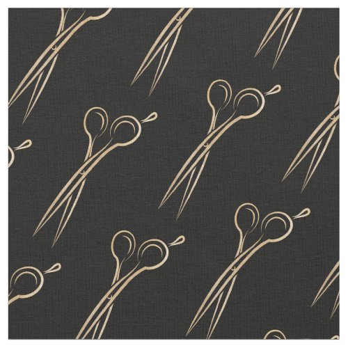 hairdresser hairstylist hair gold scissors pattern fabric