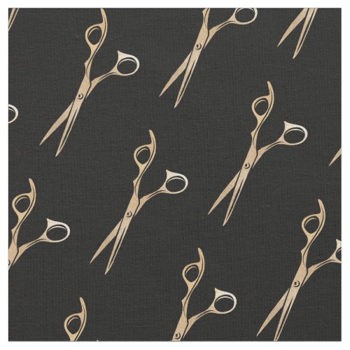 hairdresser hairstylist hair gold scissors pattern fabric