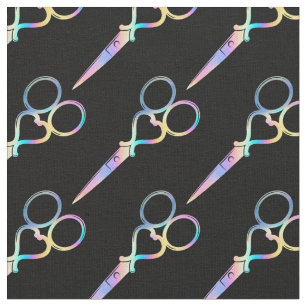 hairdresser hairstylist holograph scissors pattern fabric