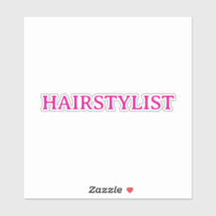 Hairdresser Hairstylist Pink Spa Salon Wedding Sticker