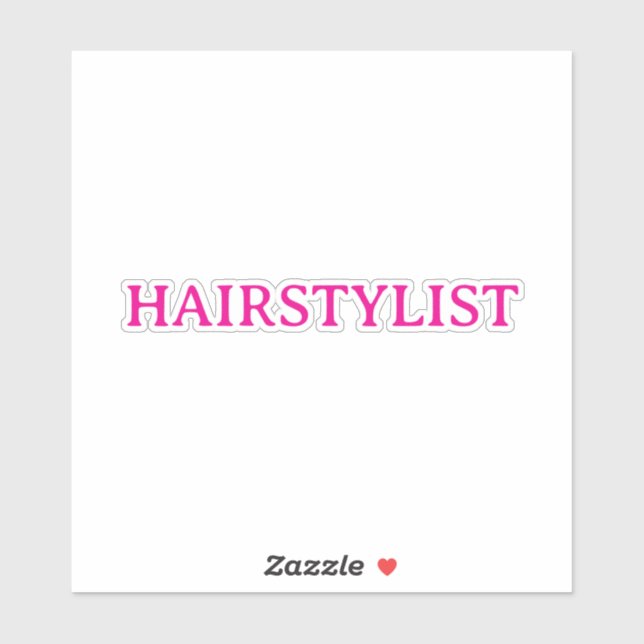 Hairdresser Hairstylist Pink Spa Salon Wedding Sticker (Sheet)