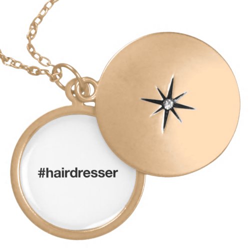 HAIRDRESSER Hashtag Gold Plated Necklace