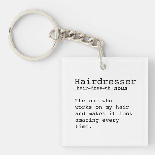 Hairdresser Keychain (Front)
