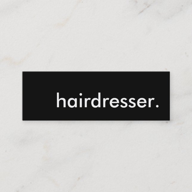hairdresser. mini business card (Front)