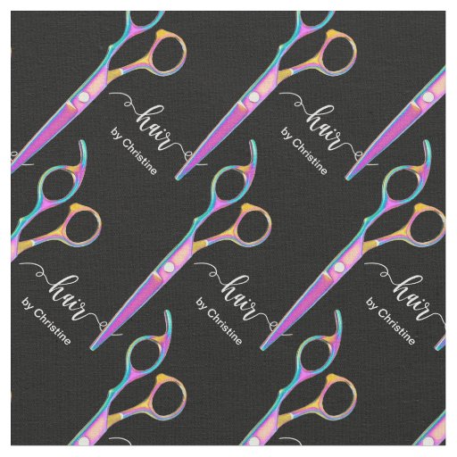hairdresser modern scissors fabric