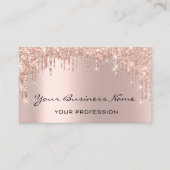 Hairdresser Nails Makeup Eyelash Rose Drips Business Card (Front)