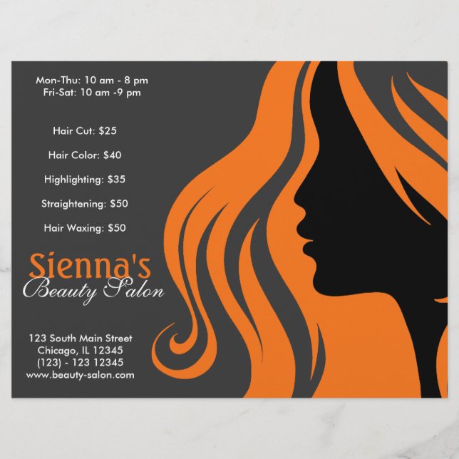 Hairdresser (Orange) Flyer (Front)