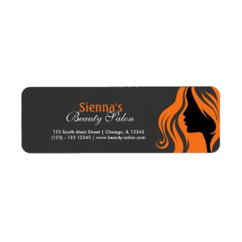 Hairdresser (orange) Label by graphicdesign at Zazzle