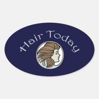 Hairdresser Oval Sticker