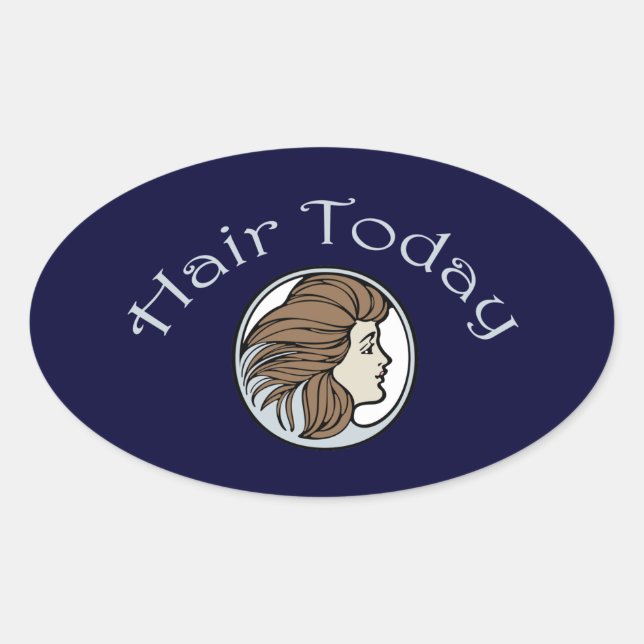 Hairdresser Oval Sticker (Front)