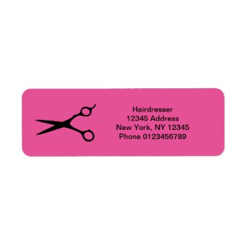 Hairdresser Return Address Labels For Hairstylist by logotees at Zazzle