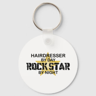 Hairdresser Rock Star by Night Keychain