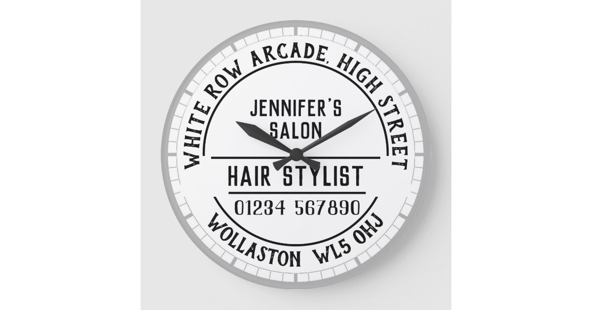 Hairdresser Salon Wall Clock Zazzle