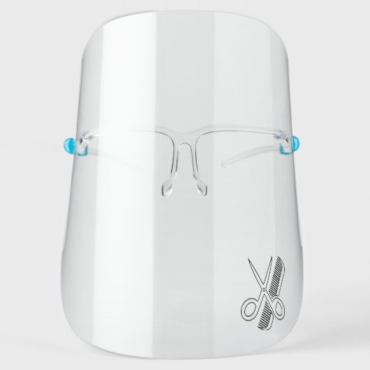 Hairdresser Scissors Comb Face Shield (Front)