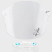 Hairdresser Scissors Comb Face Shield (Front w/Glasses)