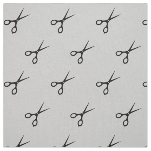 Hairdresser scissors pattern fabric