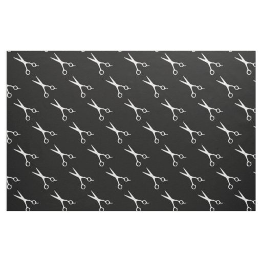Hairdresser scissors pattern hair stylist fabric