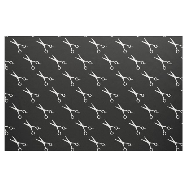 Hairdresser scissors pattern hair stylist fabric (Fat Quarter)