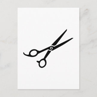 Hairdresser scissors postcard