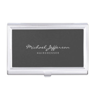 Hairdresser Script Professional Business Card Case