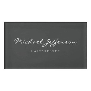 Hairdresser Script Professional Name Tag