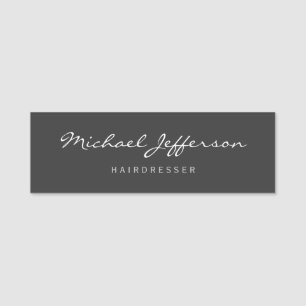 Hairdresser Script Professional Name Tag