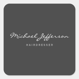 Hairdresser Script Professional Square Sticker
