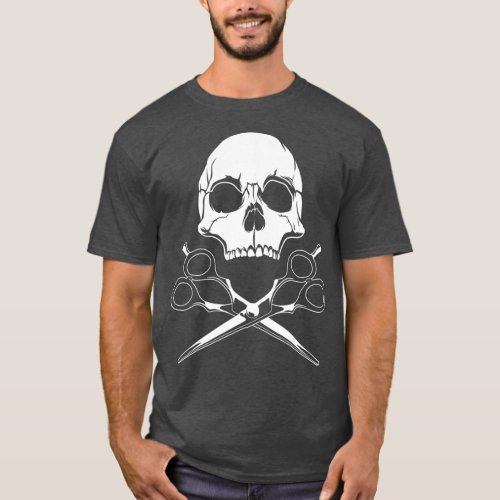 Hairdresser Skull  Cute Hair Beauticians Funny T_Shirt