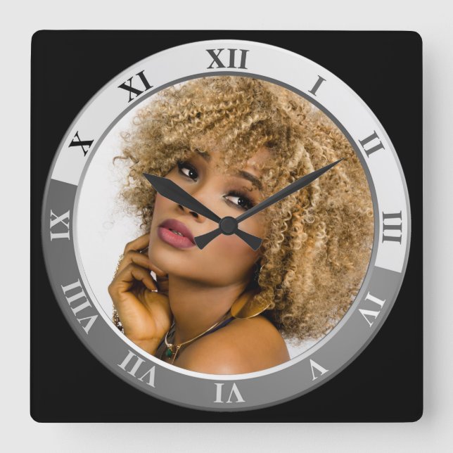 Hairdresser Square Wall Clock (Front)