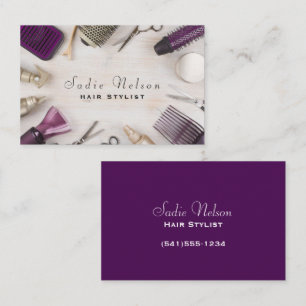 Hairdresser Stylist Salon Beauty Tools Business Card