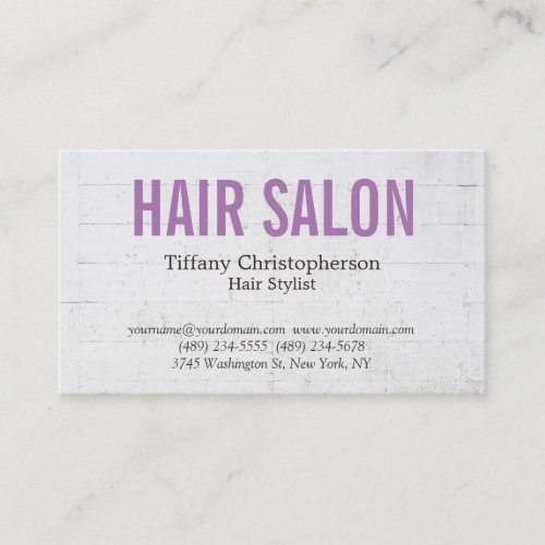 Hairdresser Stylist Salon Professional Business Card