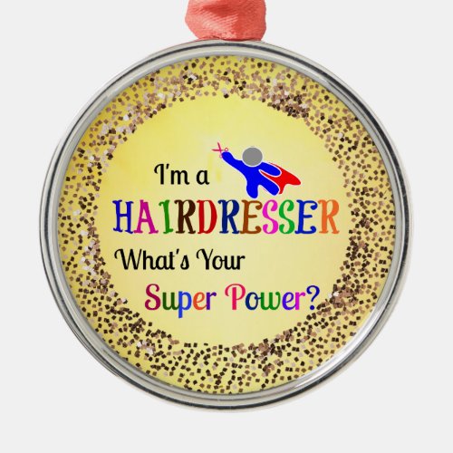 Hairdresser Super Power Ceramic Ornament