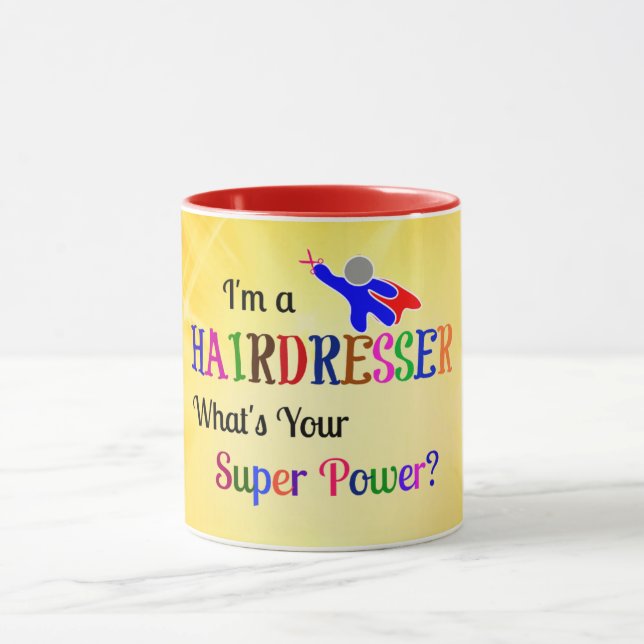 Hairdresser Super Power Humor Mug (Center)