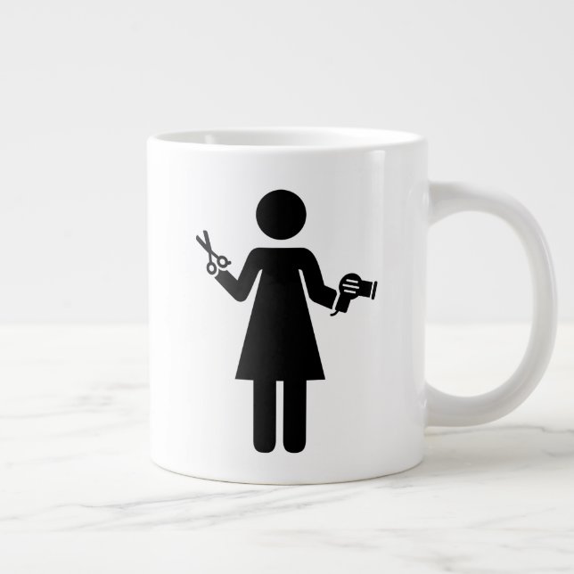 Hairdresser Symbol Giant Coffee Mug (Right)