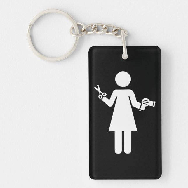 Hairdresser Symbol Keychain (Front)