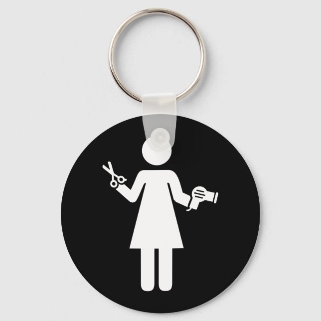 Hairdresser Symbol Keychain (Front)