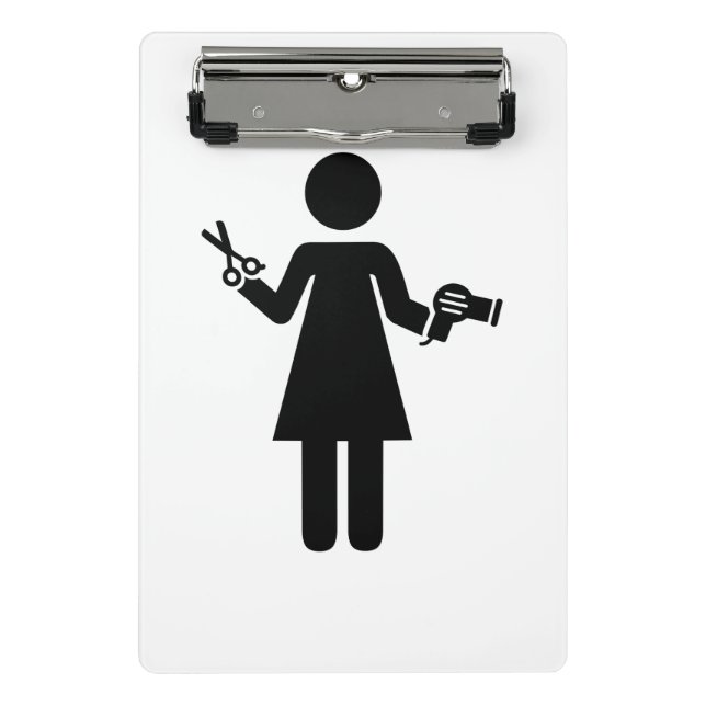 Hairdresser Symbol Mini Clipboard (Front)