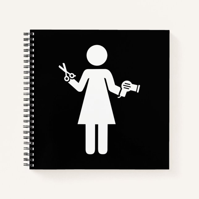Hairdresser Symbol Notebook (Front)