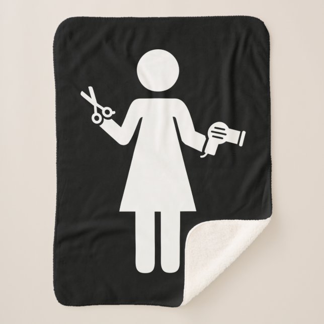 Hairdresser Symbol Sherpa Blanket (Front)